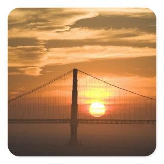 USA. California. San Francisco. Sun setting Square Sticker