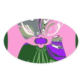 USA Change Art Print Oval Sticker