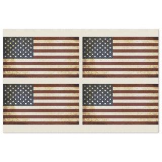 USA Flag Grunge 4 Decoupage Tissue Paper