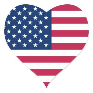 usa flag heart sticker