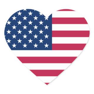 usa flag heart sticker