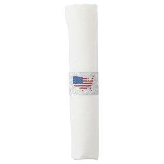 USA Flag Stars & Stripes July 4 Glitter Napkin Bands