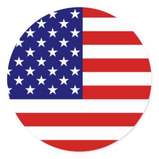 USA Flag stkcn Classic Round Sticker