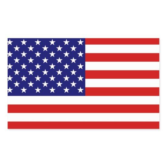 USA Flag stkcnt Rectangular Sticker