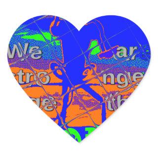 USA Hope: Stronger Together Patriotic Design Heart Sticker