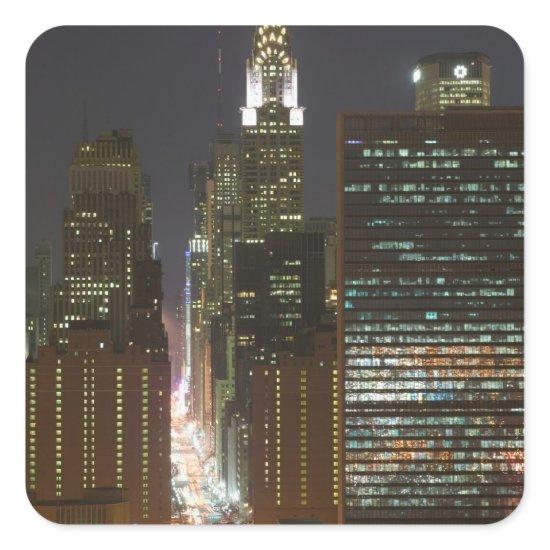 USA, New York City, View of Midtown with Square Sticker
