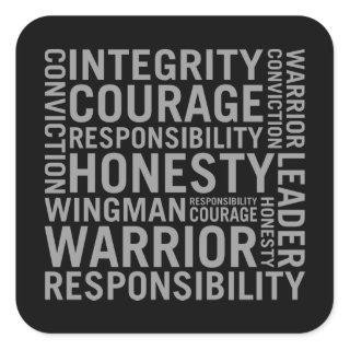USAF | Integrity, Courage, Responsibility Square Sticker