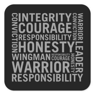 USAF | Integrity, Courage, Responsibility Square Sticker