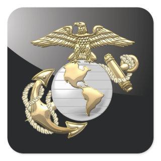 USMC Eagle, Globe & Anchor (EGA) [3D] Square Sticker