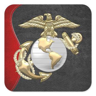 USMC Eagle, Globe & Anchor (EGA) [3D] Square Sticker