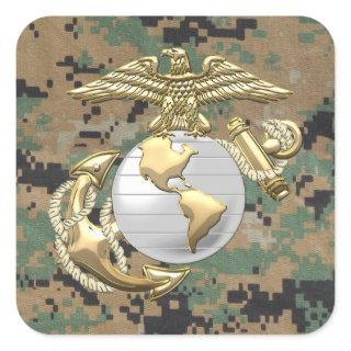 USMC Eagle, Globe & Anchor (EGA) [3D] Square Sticker