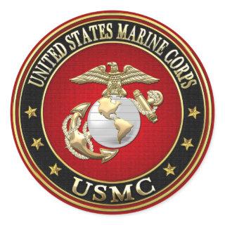 USMC EGA [Special Edition][3D] Classic Round Sticker