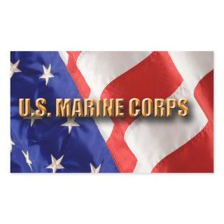 USMC Rectangle Stickers