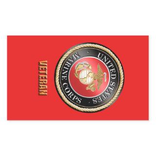 USMC Veteran StickerUSMC, U.S. Marine Corps, woosh Rectangular Sticker