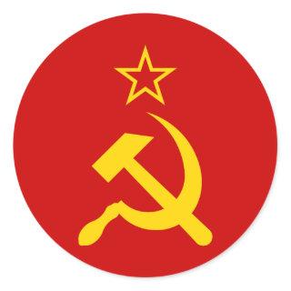 USSR Flag - Soviet Union Flag Classic Round Sticker
