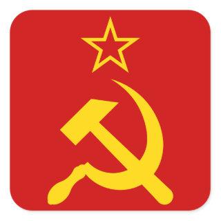 USSR Flag - Soviet Union Flag Square Sticker