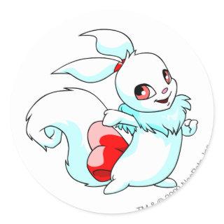 Usul White Classic Round Sticker