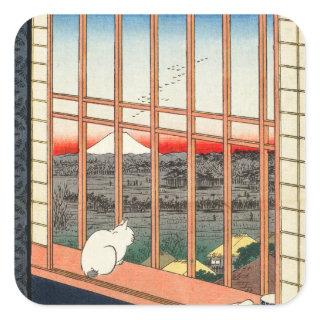 Utagawa Hiroshige - Asakusa Rice fields Square Sticker