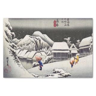 Utagawa Hiroshige - Evening Snow at Kanbara Tissue Paper