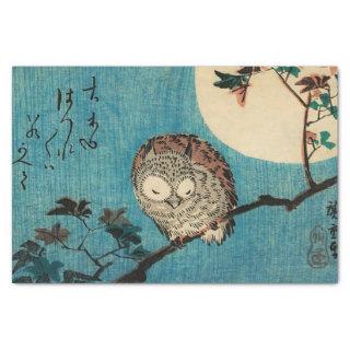 Utagawa Hiroshige - Horned Owl on Maple Branch Tissue Paper