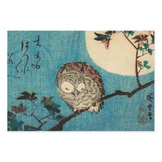 Utagawa Hiroshige - Horned Owl on Maple Branch  Sheets