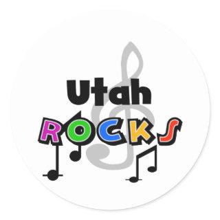 Utah Rocks Classic Round Sticker