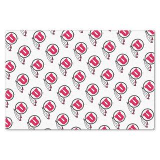 Utah U Circle and Feathers Tissue Paper
