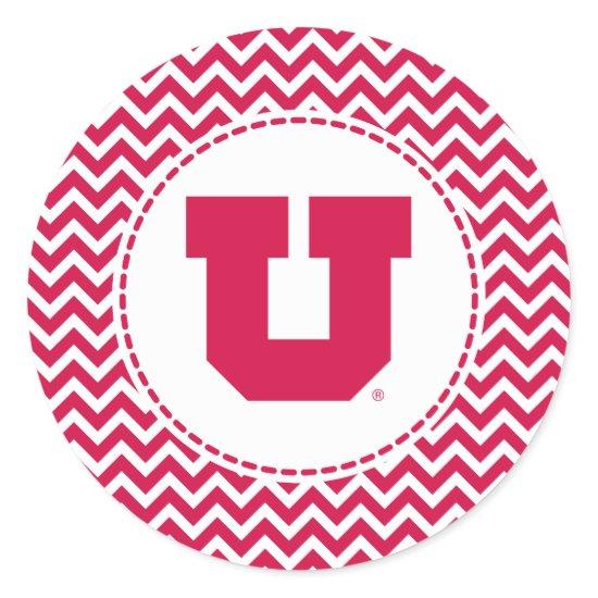 Utah U Classic Round Sticker