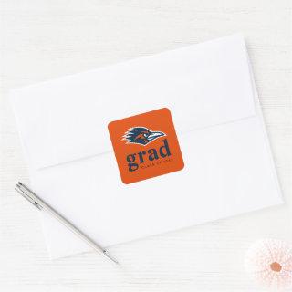 UTSA Roadrunners Logo Graduation Square Sticker