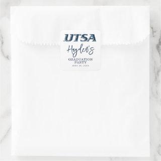 UTSA Wordmark Logo Graduation Square Sticker