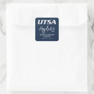 UTSA Wordmark Logo Graduation Square Sticker