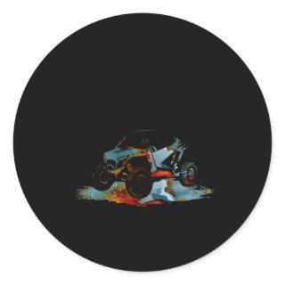 Utv A Little Dirt Never Hurt Mud Riding Sxs Offroa Classic Round Sticker