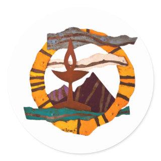 UUSS chalice, Unitarian Universalist, UU, chalice, Classic Round Sticker