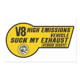 V8 SUV Sticker (Yellow) 4 pack