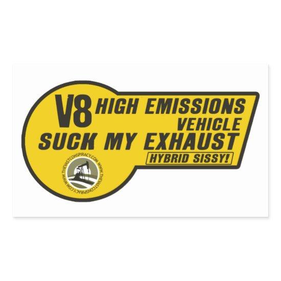 V8 SUV Sticker (Yellow) 4 pack