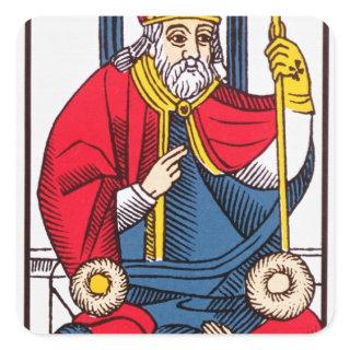 V The Pope, Tarot card Square Sticker