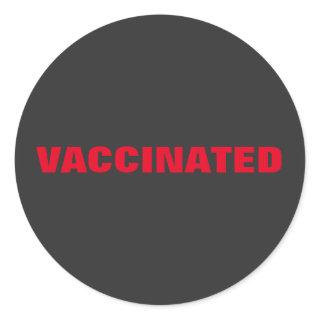 Vaccinated Coronavirus Pandemic Classic Round Sticker