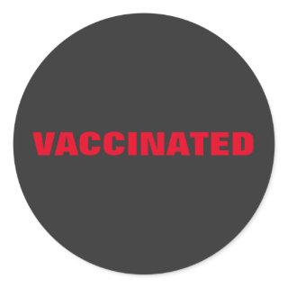 Vaccinated Coronavirus Pandemic Classic Round Sticker