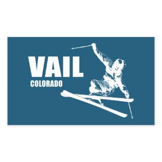 Vail Colorado Skier Rectangular Sticker