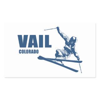 Vail Colorado Skier Rectangular Sticker