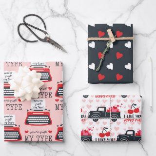 Valentine Funny Cute Just My Type Hearts Truck  Sheets