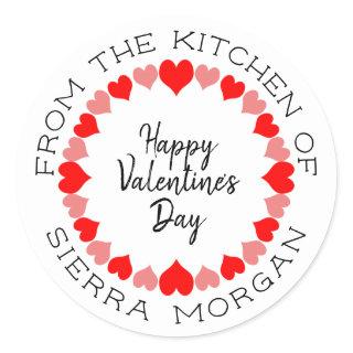 Valentine Heart Wreath Kitchen Treats Gift Label