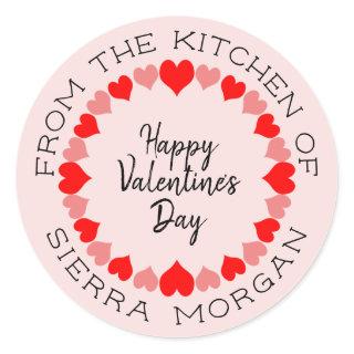 Valentine Heart Wreath Kitchen Treats Gift Label