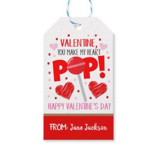 Valentine Lollipop Gift Tag