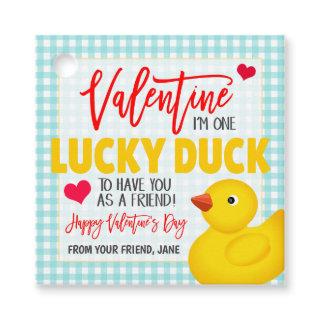 Valentine Lucky Duck Gift Tag