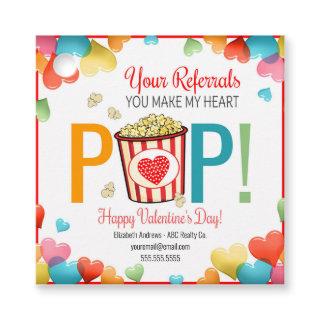 Valentine Realtor Popcorn Gift Tag