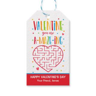 Valentine You Are A-MAZE-ING Maze School Classroom Gift Tags