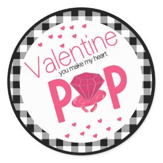 Valentine You make my heart pop stickers