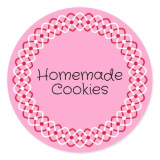 Valentine's Day Bakery Box Packaging Classic Round Sticker