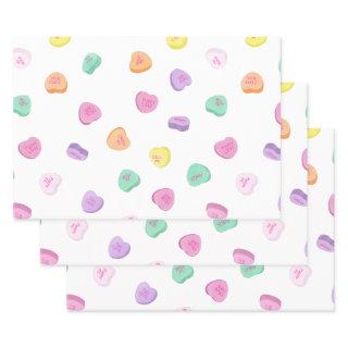 Valentines Day Candy Hearts Pattern  Sheets